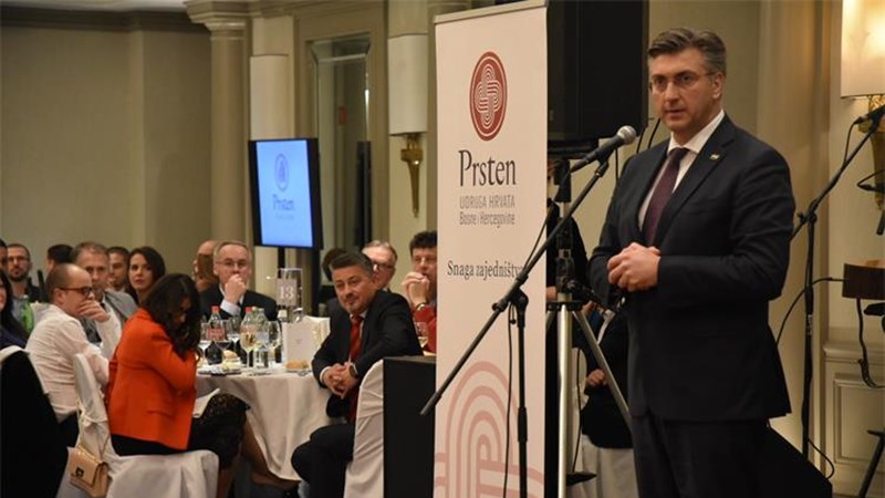 Plenković: Prsten je snažna poveznica između Republike Hrvatske i Hrvata u Bosni i Hercegovini
